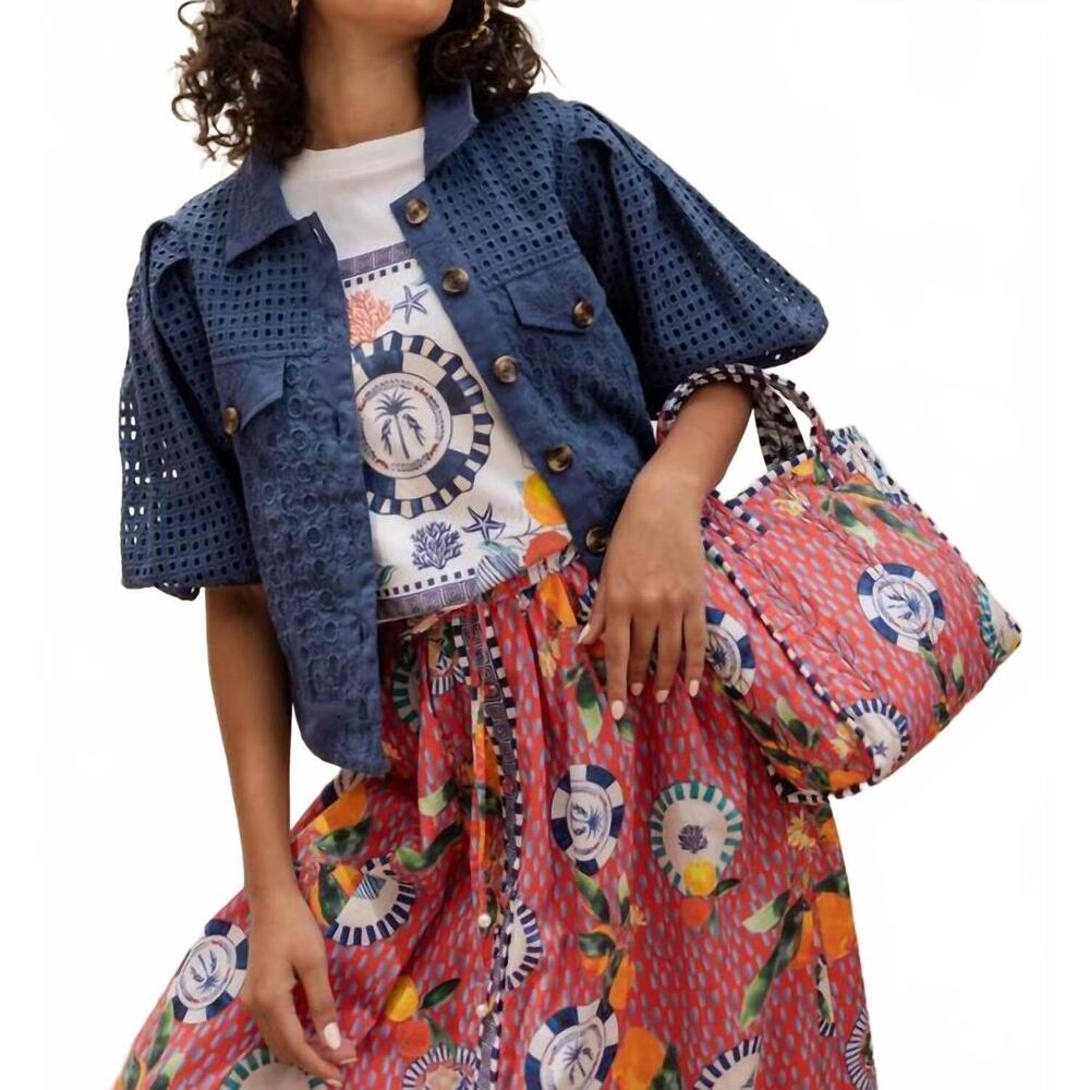 NEW EMILY LOVELOCK judy broder jacket in blue